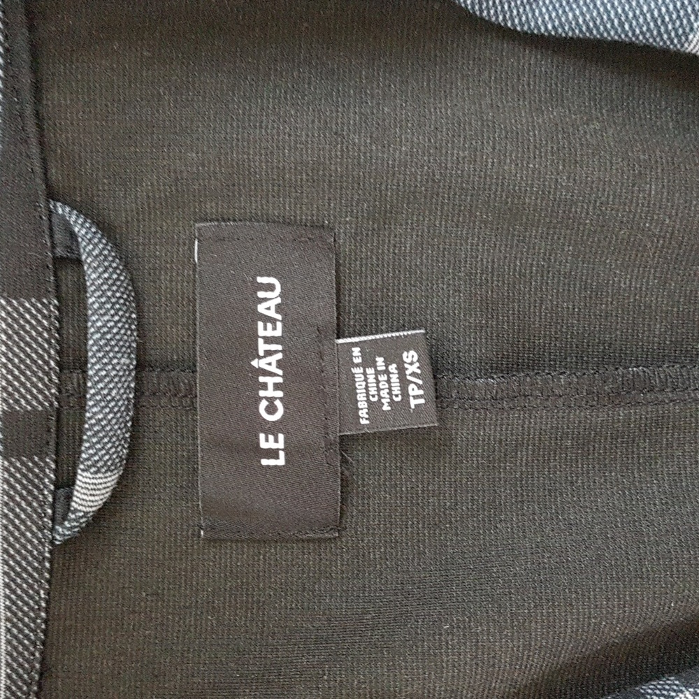 Le Château Longer Length Plaid Blue Blazer - Picture 3 of 7